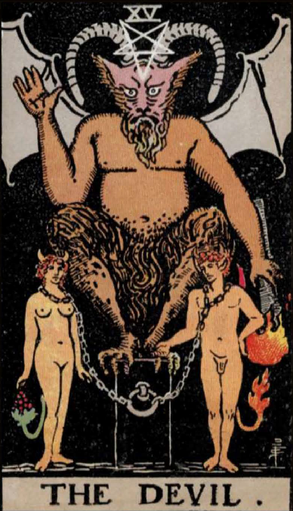 The Devil, The Devil Tarot, Tarot Card History, Tarot Card Symbolism, Tarot Card Meanings, Major Arcana, Bondage, Materialism, Ignorance, Hope, Freedom, Power, Self-Awareness, Tarot Reading